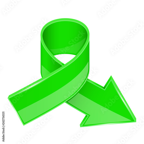 Green tied arrow