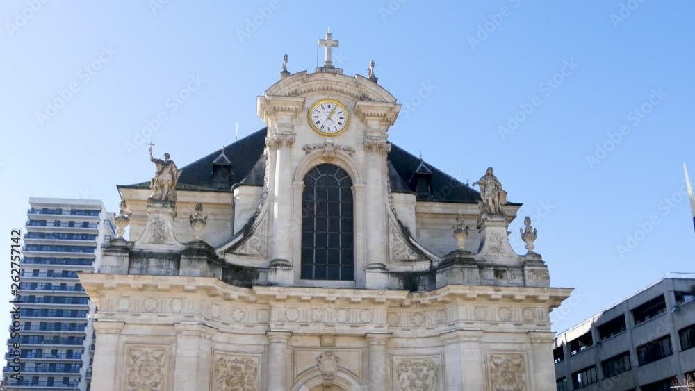 Church of San Sebastian in Nancy, monument in the city centre of Nancy. Nancy is the capital of the north-eastern French department of Meurthe-et-Moselle. Church of San Sebastian in Nancy, monument in the city centre of Nancy. Nancy is the capital of the north-eastern French department of Meurthe-et-Moselle.