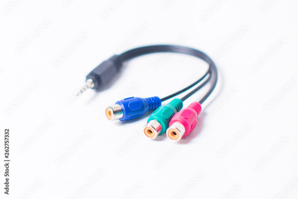 colorful cable isolated on white background colorful cable isolated on white background