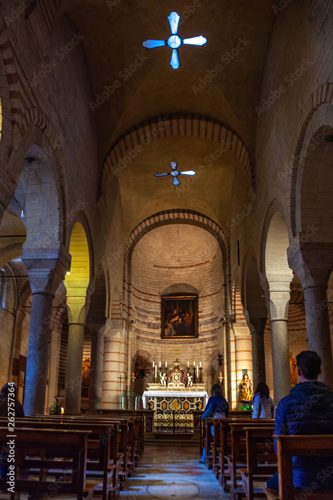Verona, Italy – March 2019. Santa Maria Antica is a Roman Catholic church in Verona, Italy. The current church is Romanesque in style and dates to 1185,  Verona, Italy, Europe
