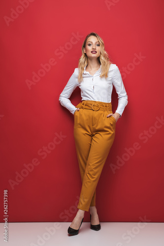 Full length portrait of a beautiful young businesswoman