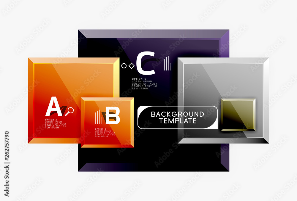 Abstract square composition for background, banner or logo Abstract square composition for background, banner or logo