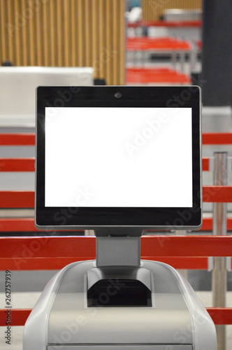 Airport online self check-in kiosk