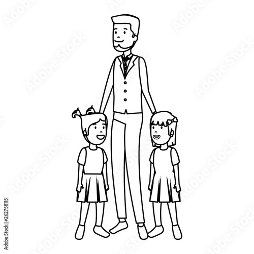 father with daughters characters