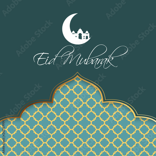 Background for Muslim Community Festival Vector Illustration photo