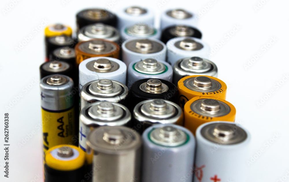 Disposal of batteries and their recycling. ecology concept. Disposal of batteries and their recycling. ecology concept.