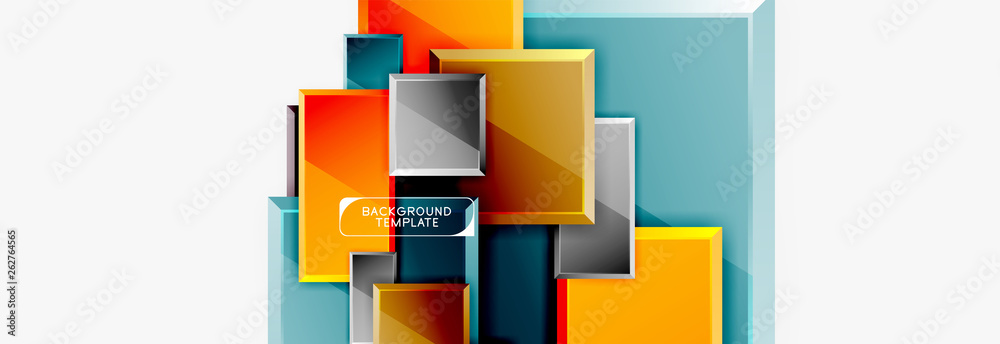 Abstract square composition for background, banner or logo