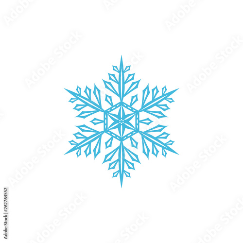Modern Snowflakes Symbol Icon for holiday Christmas winter ornament decorations