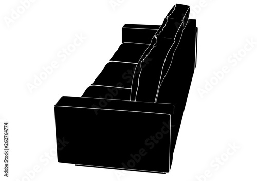 sofa silhouette vector