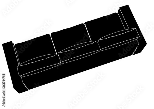 sofa silhouette vector