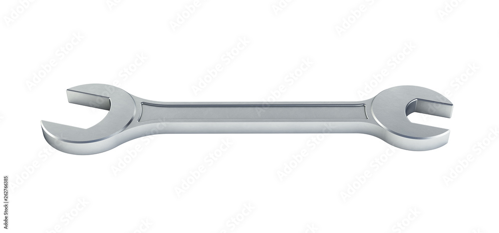 Wrench isolated on white background 3d rendering without shadow Wrench isolated on white background 3d rendering without shadow