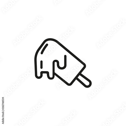 Chocolate ice cream line icon