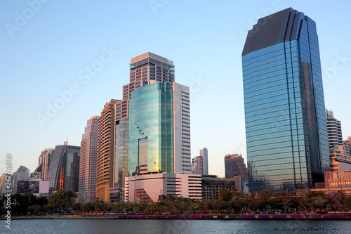 Skyscrapers in Bangkok skyline  Thailand