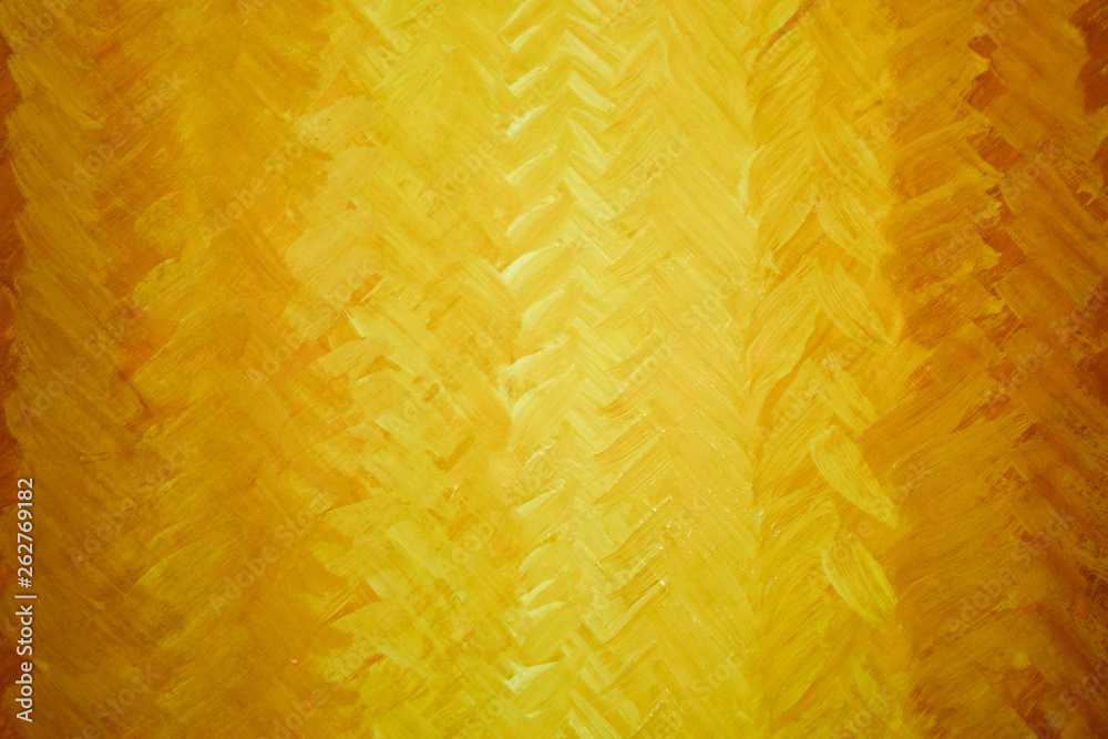 A beautiful smooth transition from red to yellow and back. Gdaddientny background with visible brush strokes. Brush strokes form herringbone pattern. Joyful bright multicolored backdrop.