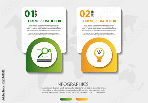 Vector infographic 3D template for two label, diagram, graph, presentation and circles. Business concept with 2 options. For content, flowchart, steps, parts, timeline, workflow, chart. EPS10