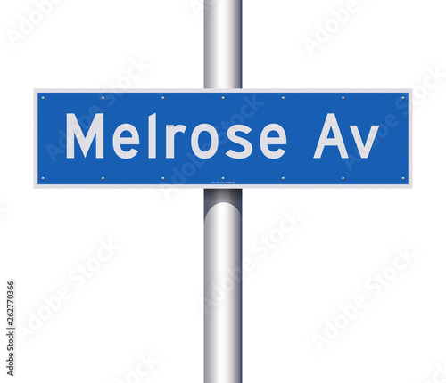 Melrose Avenue road sign