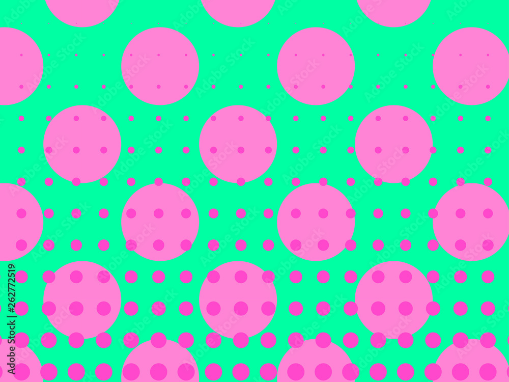 Pop art background, circles, dots pink against green. Comic book Pop art background, circles, dots pink against green. Comic book