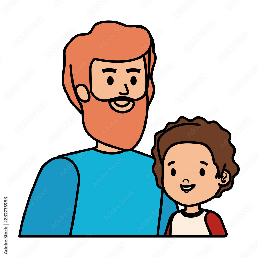 young father with son characters young father with son characters