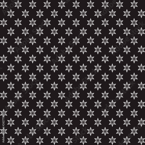 Vector black and white stars seamless pattern