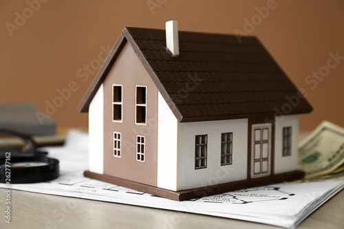 Figure of house, drawing an...