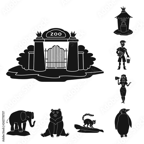 Isolated object of fauna and entertainment icon. Collection of fauna and park stock symbol for web.