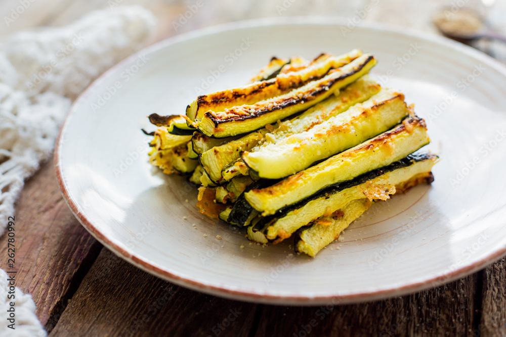 Baked zucchini sticks. Homemade. Vegetables. Vegetarian. Baked zucchini sticks. Homemade. Vegetables. Vegetarian.