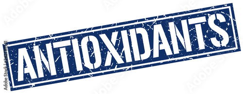 antioxidants square grunge stamp