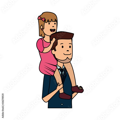 father with daughter characters