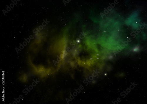 Small part of an infinite star field. 3D rendering