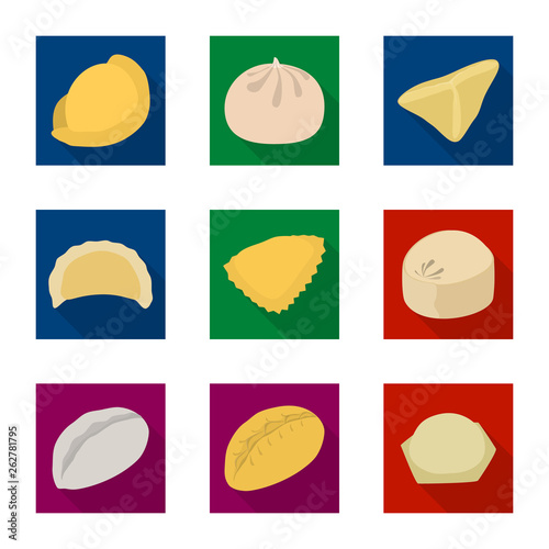 Isolated object of products  and cooking sign. Collection of products  and appetizer stock symbol for web.
