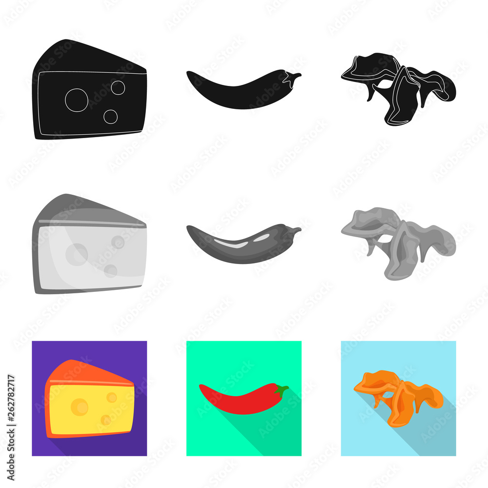 Vector design of taste and product logo. Collection of taste and cooking stock vector illustration. Vector design of taste and product logo. Collection of taste and cooking stock vector illustration.