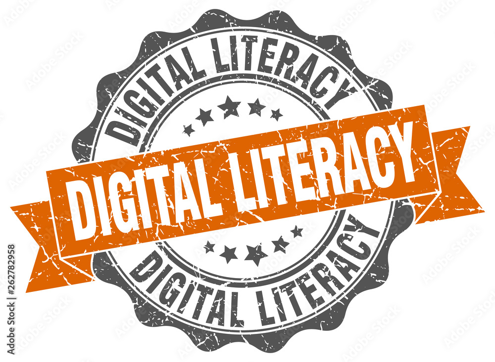 Obraz premium digital literacy stamp. sign. seal
