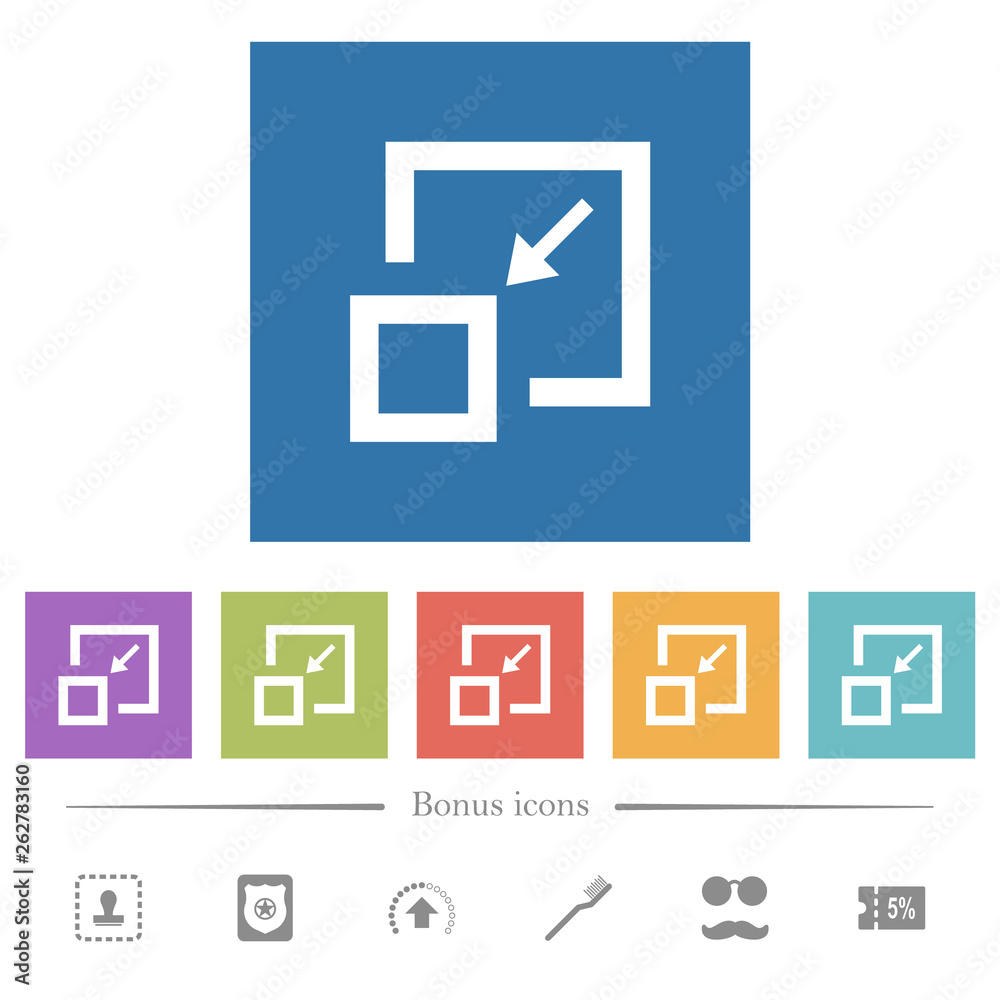 Shrink window flat white icons in square backgrounds Shrink window flat white icons in square backgrounds