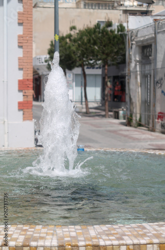 water jet of a street fountain 