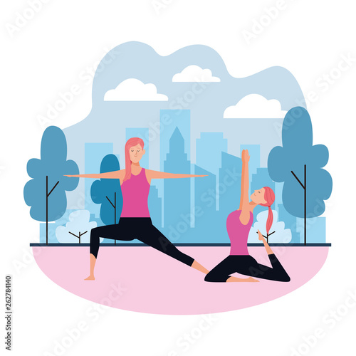 women yoga poses
