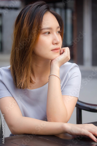 Free Download portrait of thai china adult office girl relax and smile - GFXLoad