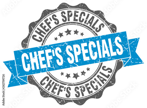 chef's specials stamp. sign. seal