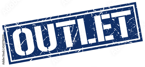 outlet square grunge stamp