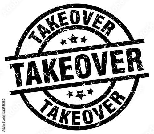 takeover round grunge black stamp