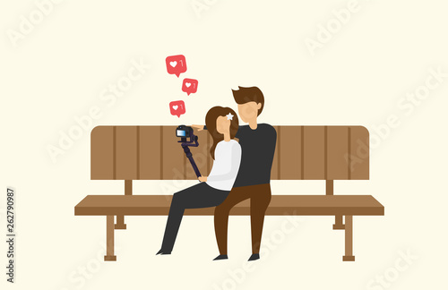 Blogging with Realistic professional camera with button and display and Professional Photo Video Motorized Gimbals. Isometric style. Vector illustration.