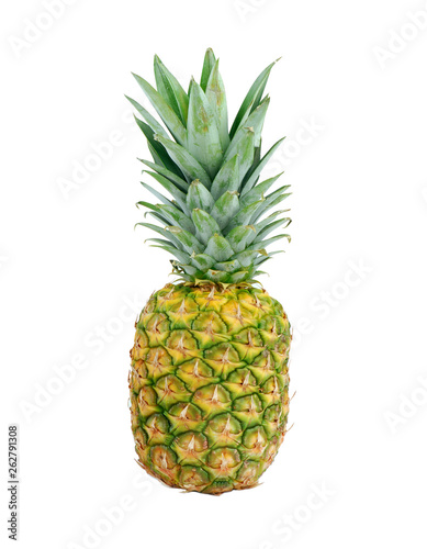 Fresh pineapple on an isolated white background