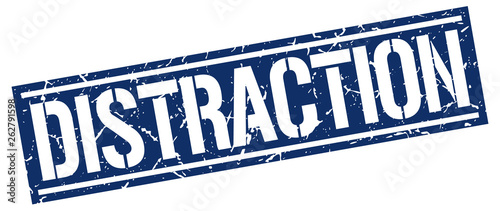 distraction square grunge stamp