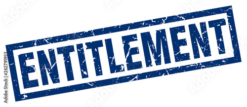 square grunge blue entitlement stamp