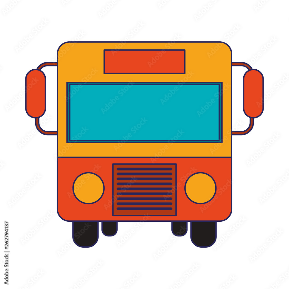 Public bus frontview symbol