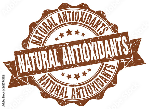 natural antioxidants stamp. sign. seal