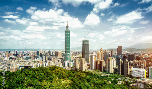 Panoramic of city Taipei , Taiwan