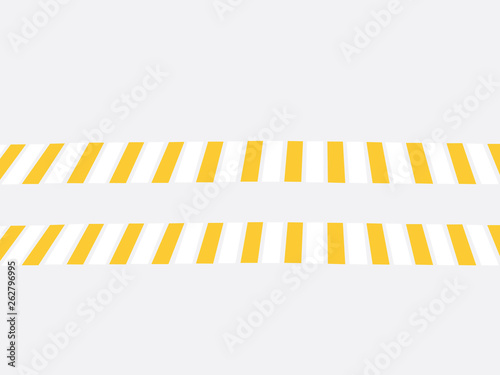 Pedestrian crossing. Illustration. Two long crosswalk with lanes of white and yellow colors. Road crossing safety concept.