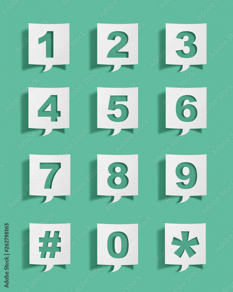 Speech bubbles with numbers Speech bubbles with numbers