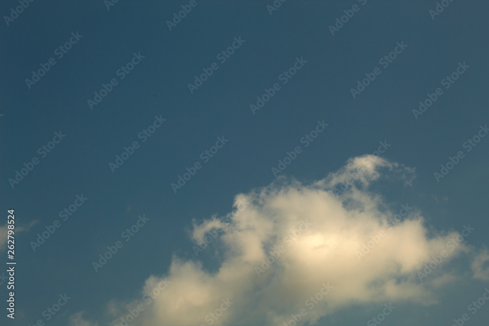 white cloud on blue sky