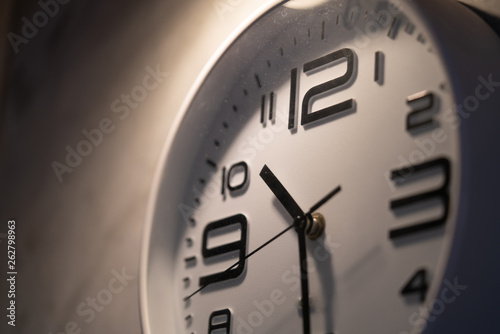 close up a wall clock